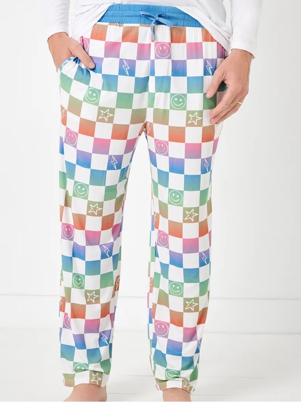 Ombré Cheery Checks Little Sleepies Men’s PJ Pants Size L NWT NIB